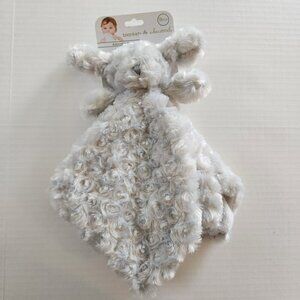 Blankets and beyond gray bunny or puppy lovey plush toy nunu